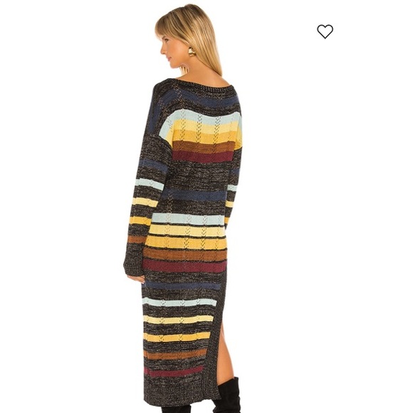 Jen’s Pirate Booty black rainbow Swallowtail Maxi knit Dress Size XS S - Picture 6 of 16